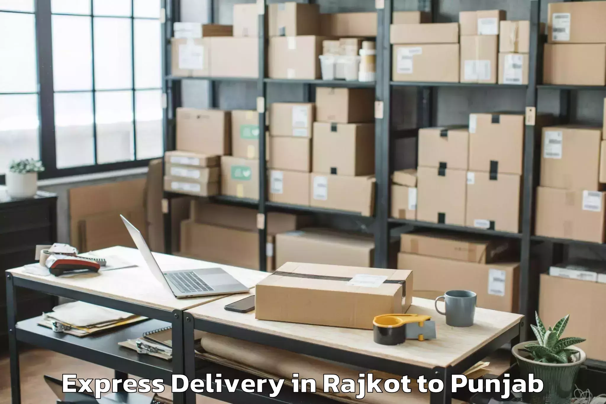 Book Rajkot to Lakhnaur Express Delivery Online